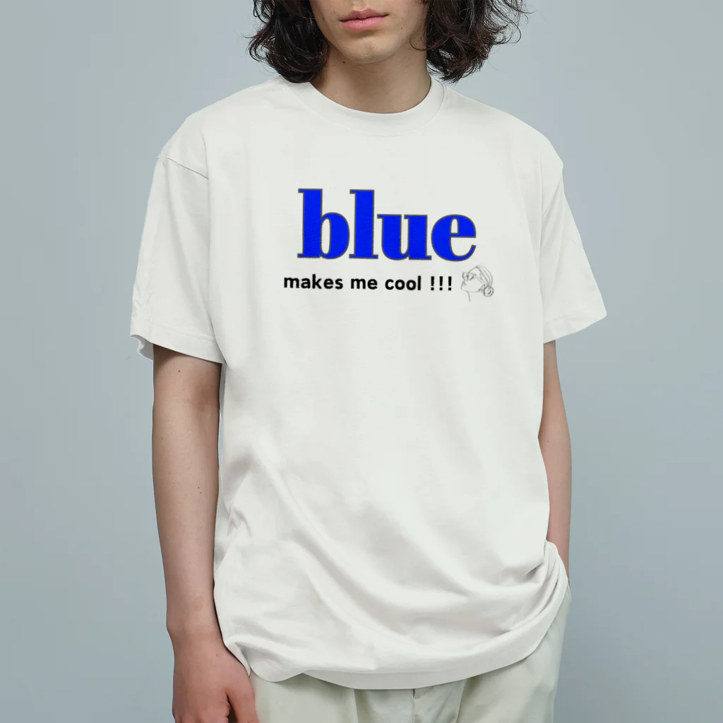 allure72の 推しカラー  推し色　ロゴＴシャツ（ブルー） オーガニックコットンTシャツ