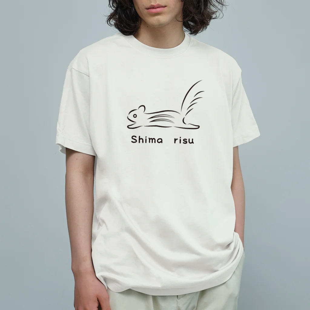 りすのしっぽのShimarisu_モノクロ Organic Cotton T-Shirt