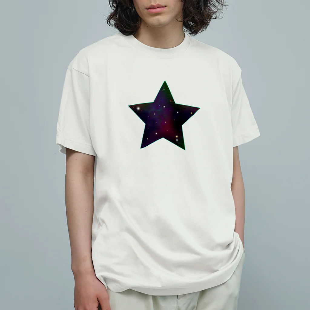 cosmicatiromの星　宇宙 オーガニックコットンTシャツ