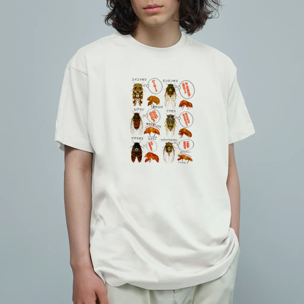 みにゃ次郎の自由研究(よく聞く蝉の声) Organic Cotton T-Shirt
