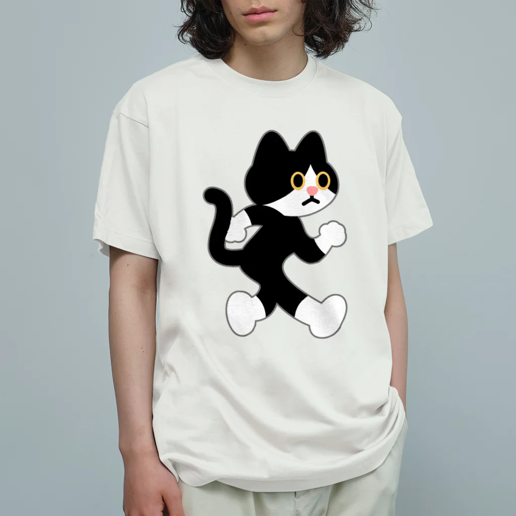 嶌星堂の飛び出し坊や猫 Organic Cotton T-Shirt