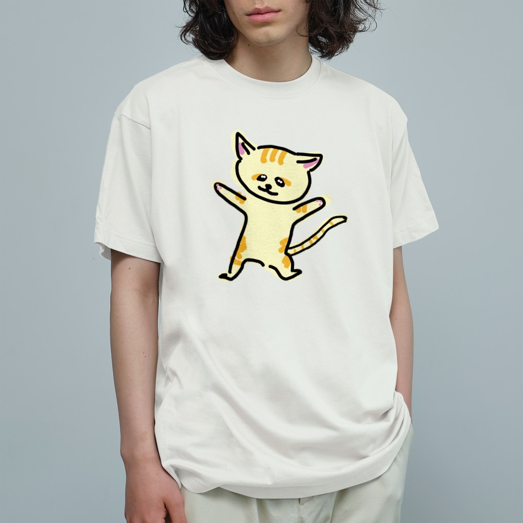 akane_art（茜音工房）の踊るスナネコ Organic Cotton T-Shirt