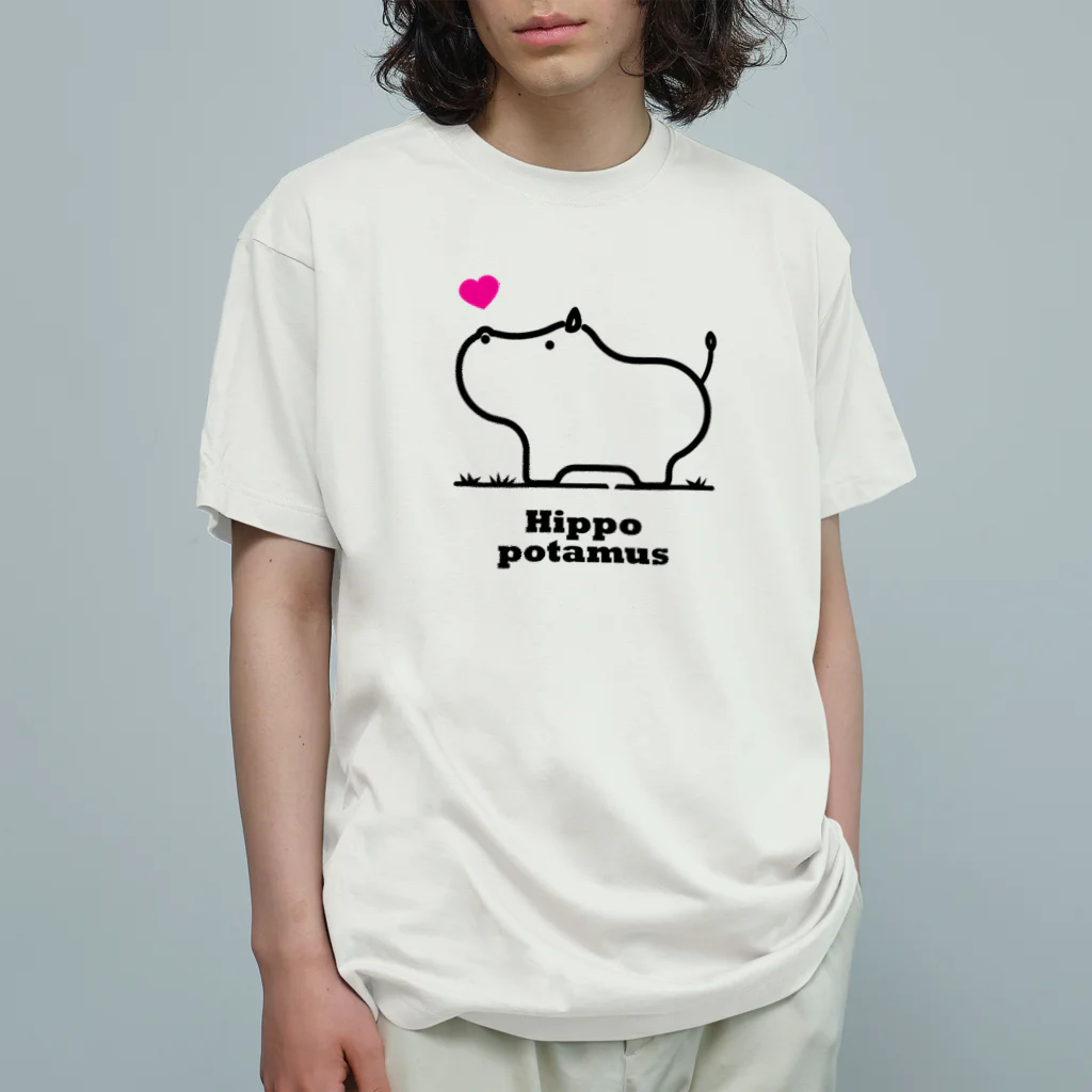Atelier Cのヒッポー（カバ） オーガニックコットンTシャツ