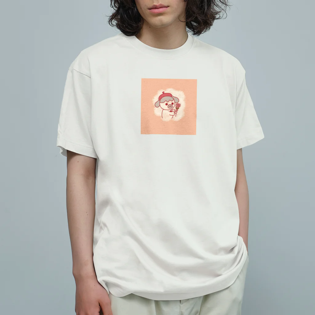 usa100の薔薇を愛でる オーガニックコットンTシャツ