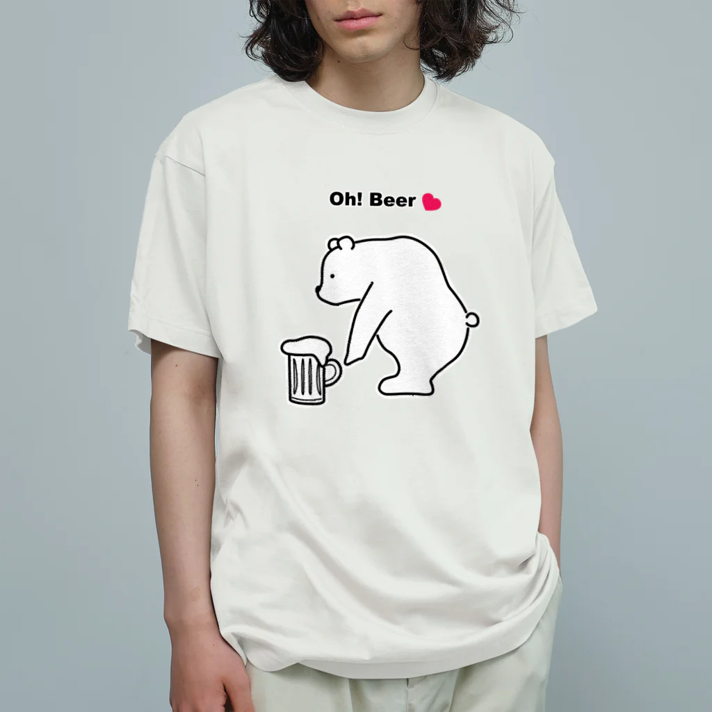 Atelier CのBeerを拾ったBear Organic Cotton T-Shirt