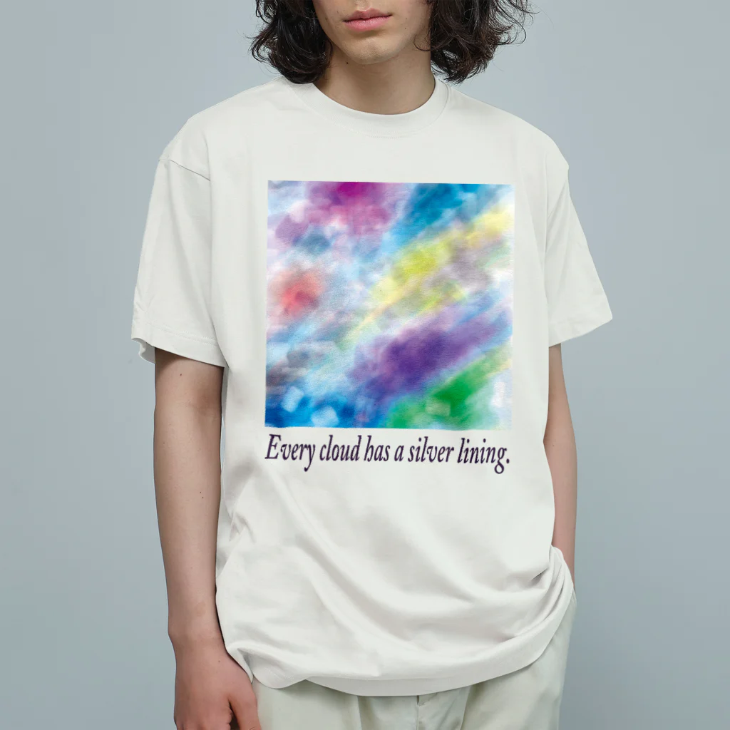 夜の闇に、色の魔法をかけながら。の雲Tオーガニック Organic Cotton T-Shirt