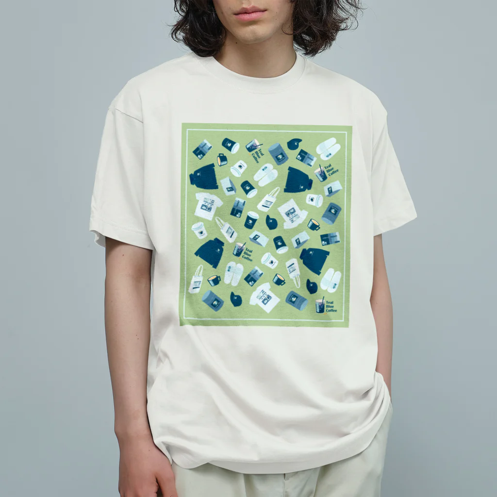 Teal Blue CoffeeのTealBlueItems_GREEN オーガニックコットンTシャツ