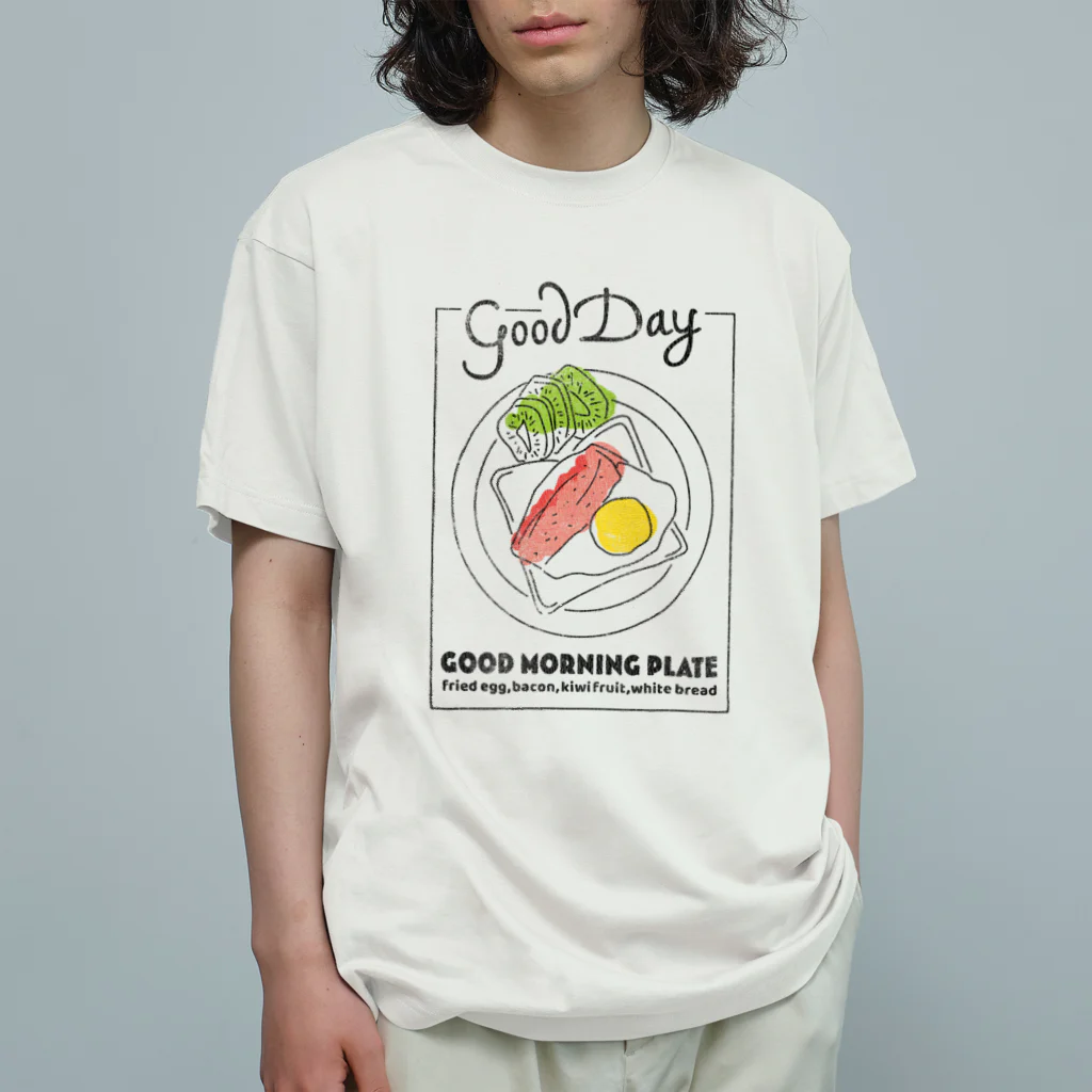 tonime(ﾄﾆｰﾑ)のMorning Plate オーガニックコットンTシャツ