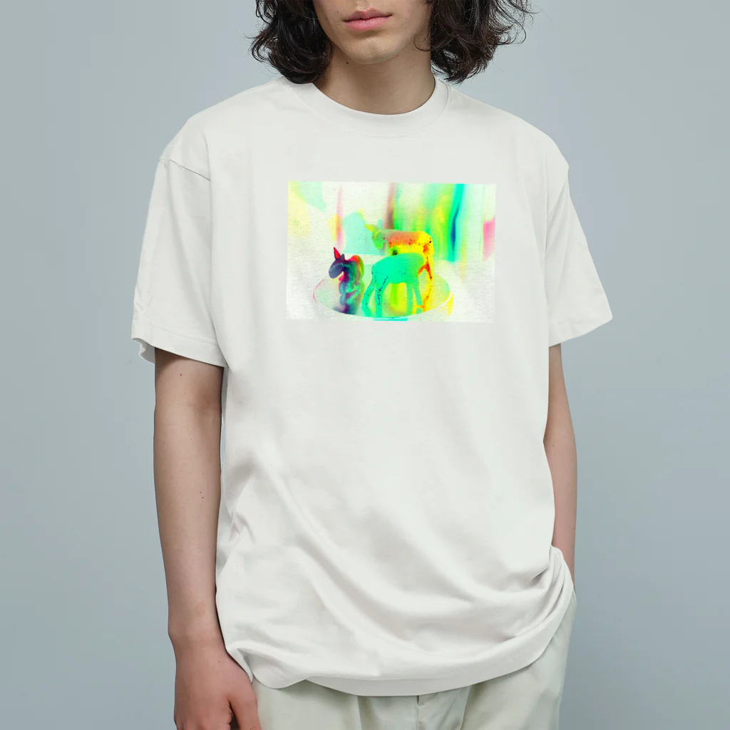 bluebluebeeのひかるロバ Organic Cotton T-Shirt