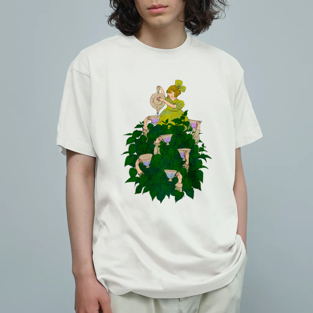 くらはしれいの紫陽花 オーガニックコットンTシャツ