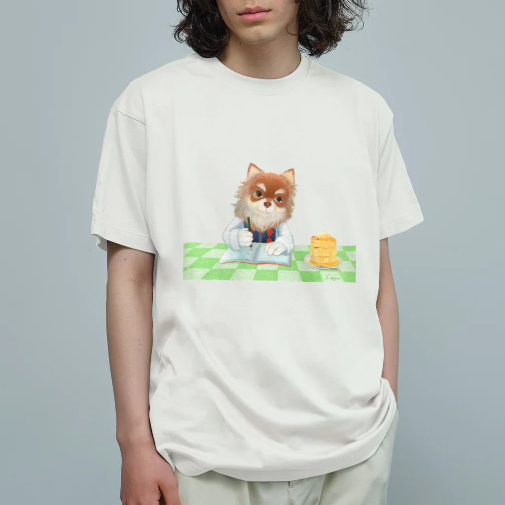 オダギリフタゴのチワワたちのしゅくだいリチャード(チワワ) オーガニックコットンTシャツ