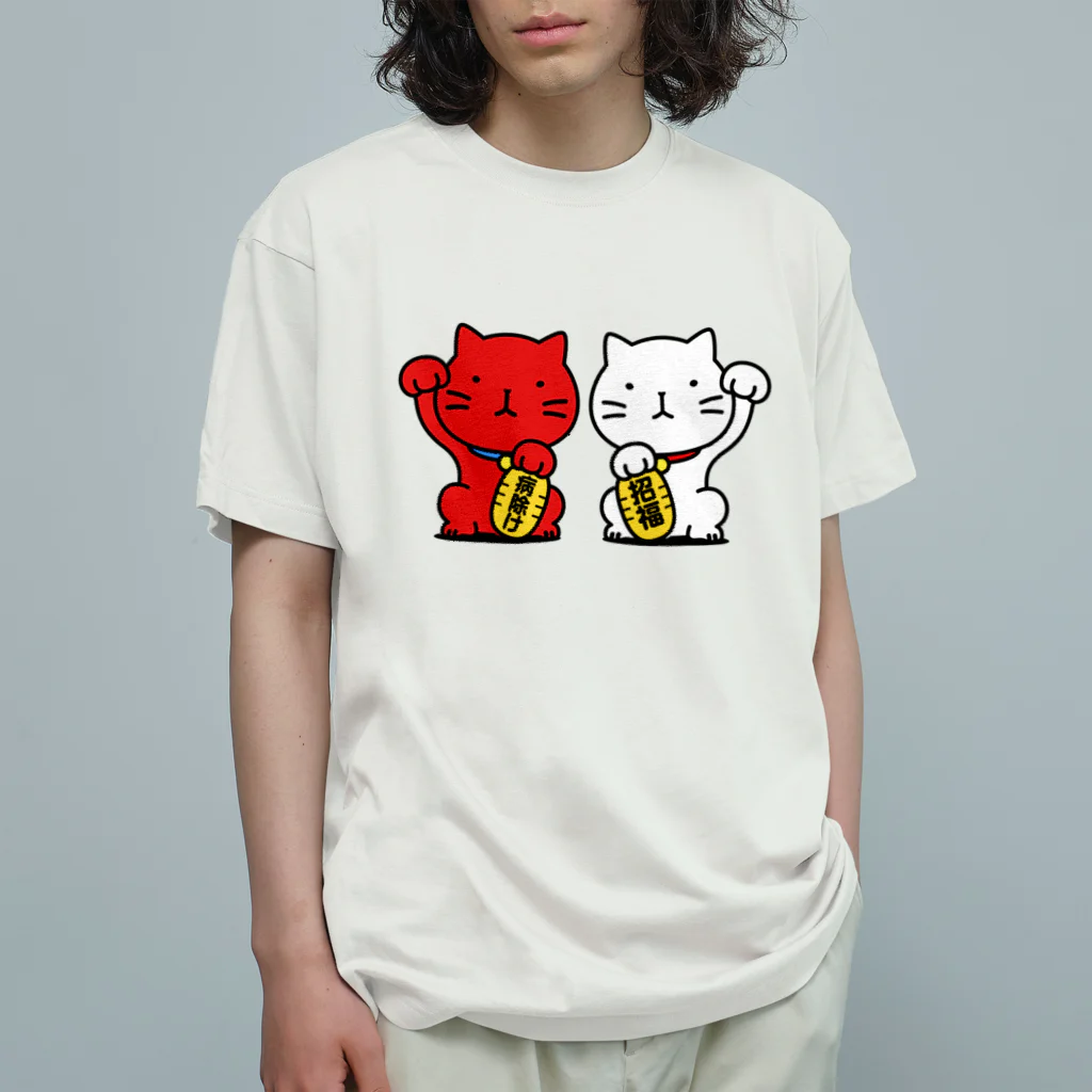 chi-bitの招き猫！ オーガニックコットンTシャツ