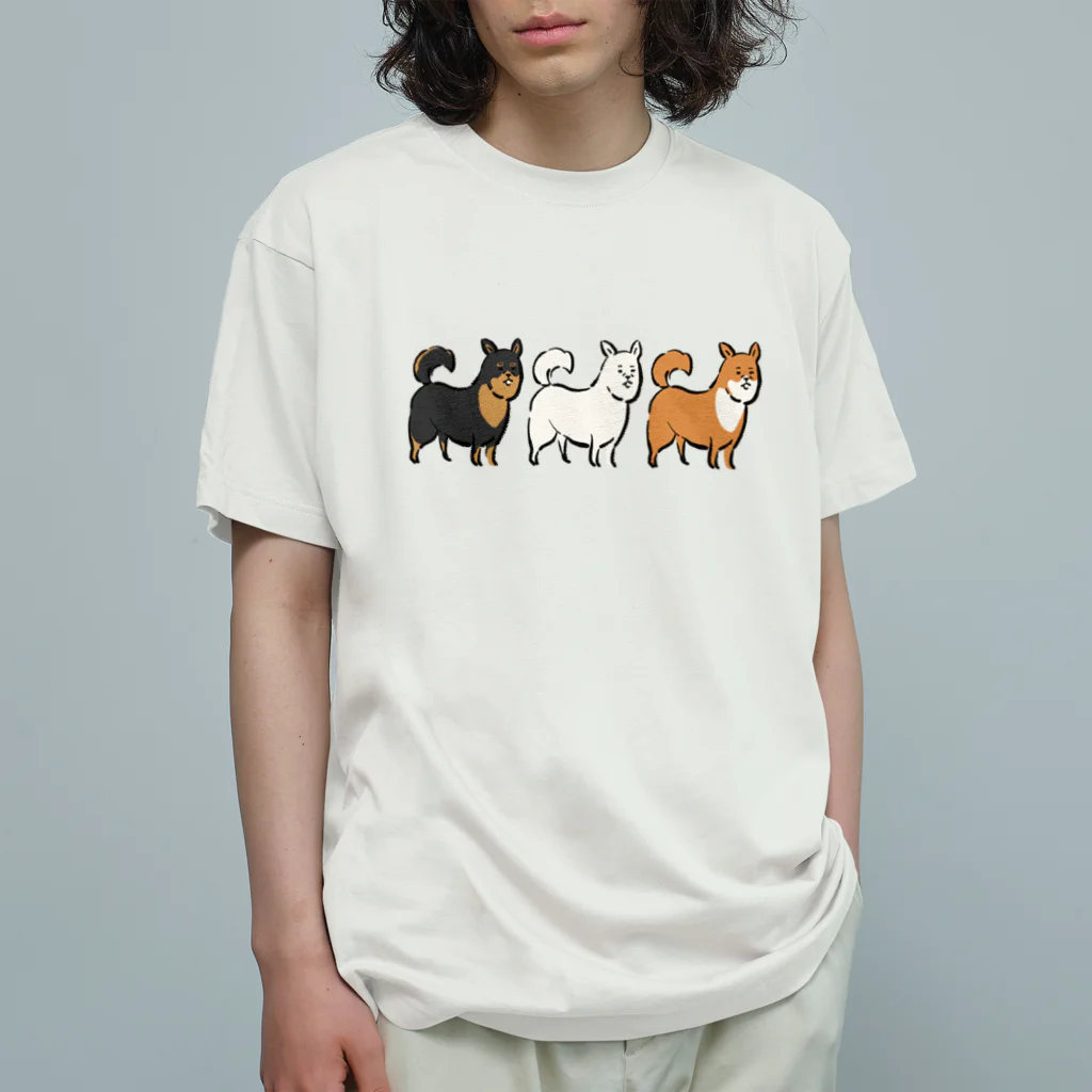 花池すずショップの3匹のイッヌさま Organic Cotton T-Shirt