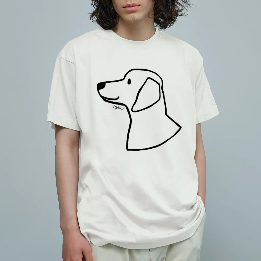 aya1のダックスフンドにこ〈線〉 オーガニックコットンTシャツ