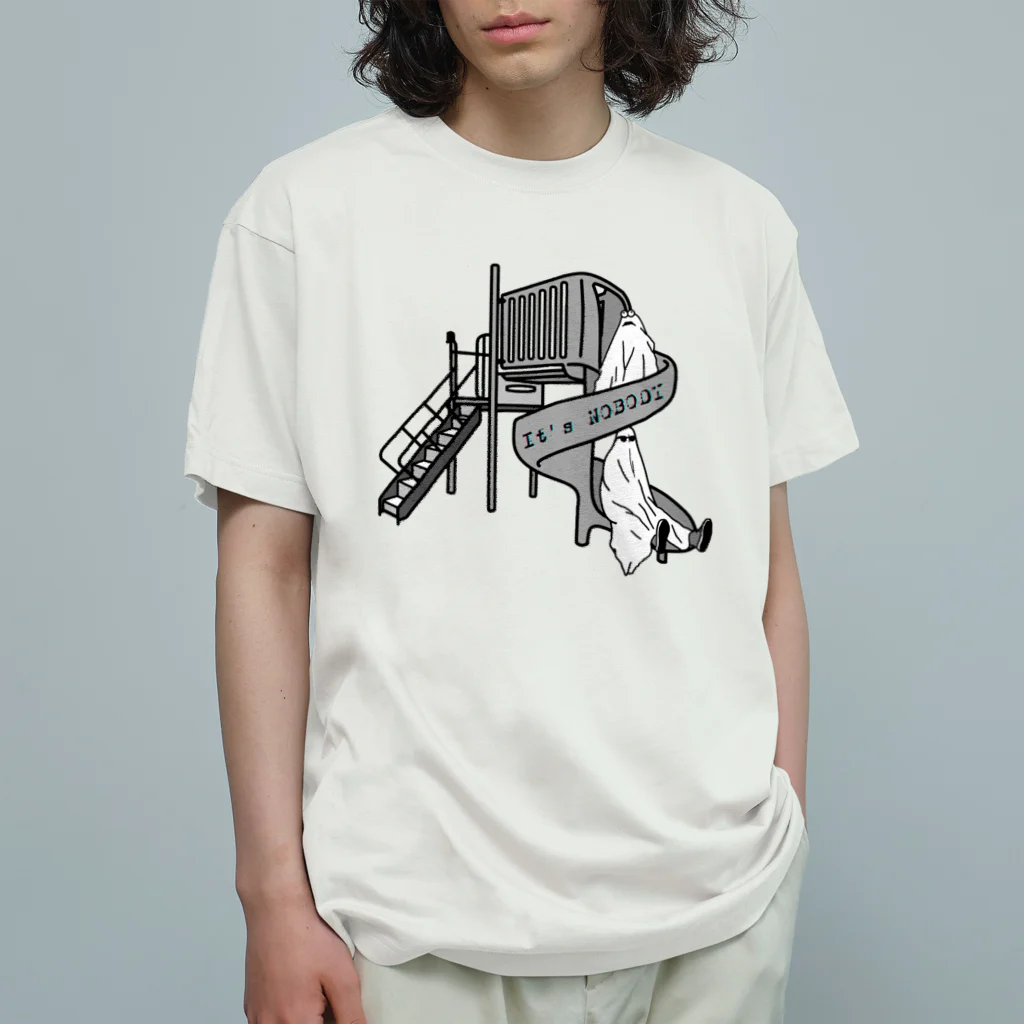 シロクマ商店のNOBODY-すべりだい Organic Cotton T-Shirt