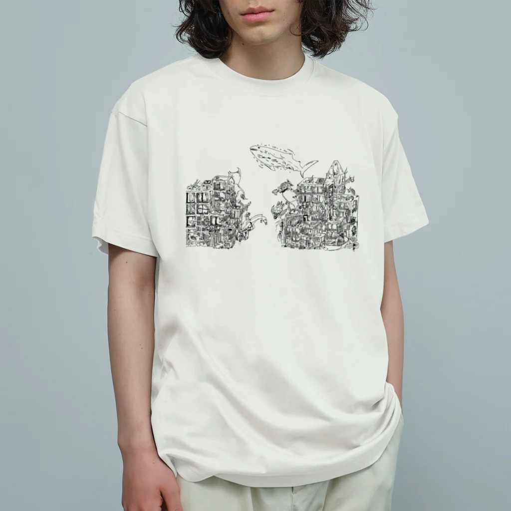 haru yuki 代行店のharu 海底の街 オーガニックコットンTシャツ