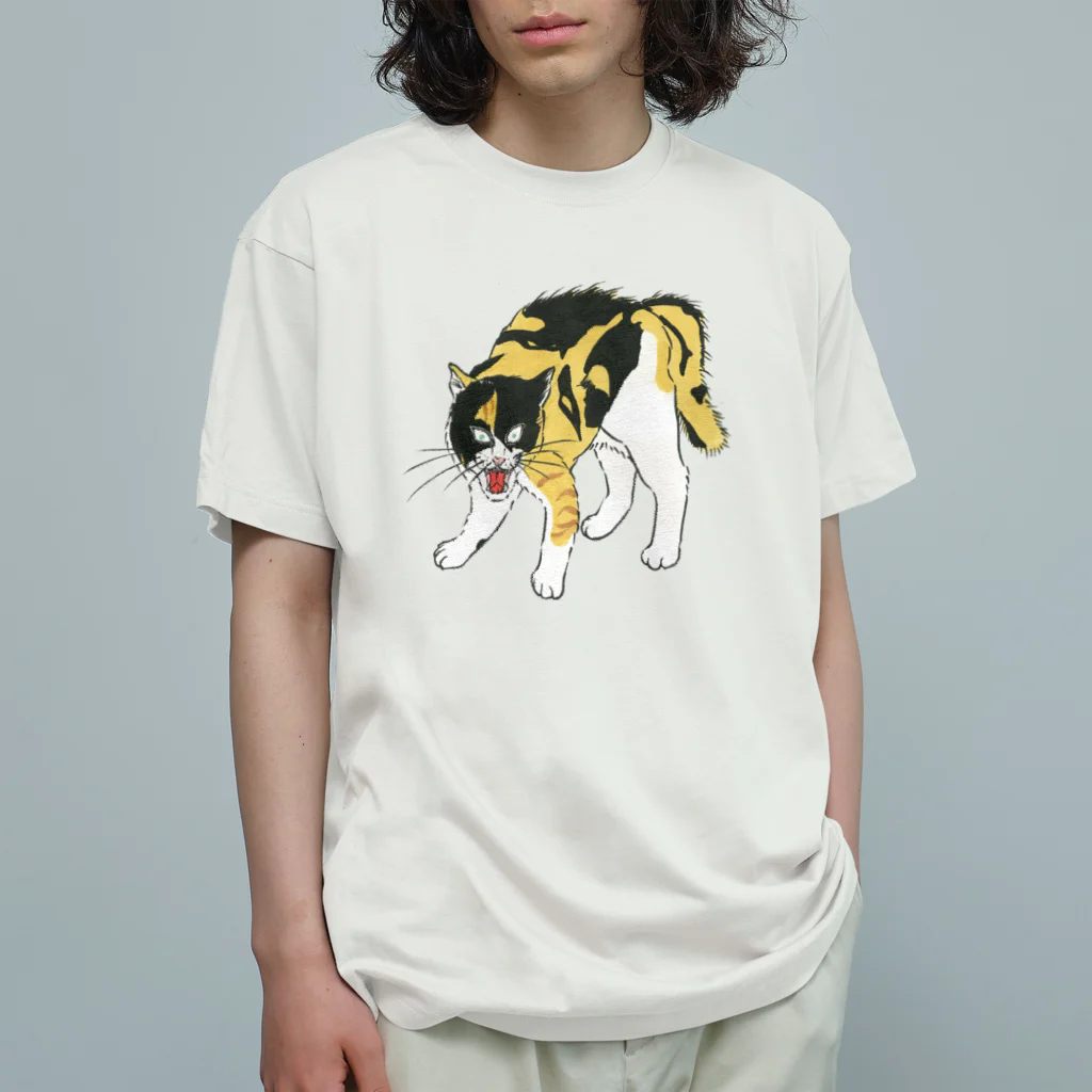 猫田三兄弟のIKAKUNEKO オーガニックコットンTシャツ