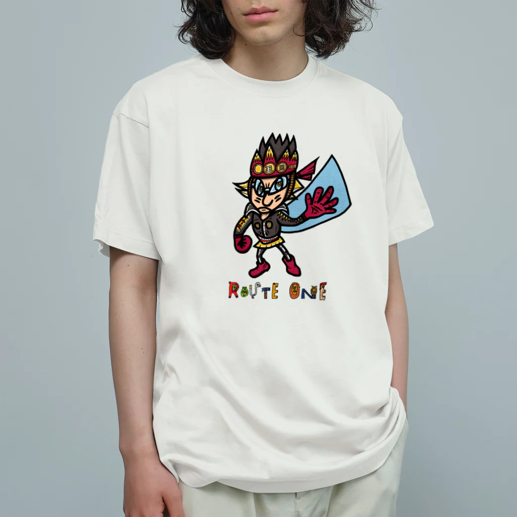 oekaki/ROUTE ONEの地王★天魔くん Organic Cotton T-Shirt