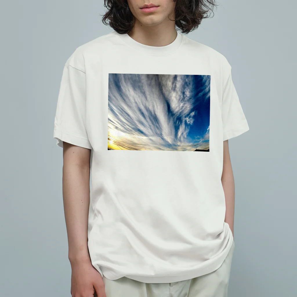 錆猫の館の寄り添う龍雲 オーガニックコットンTシャツ