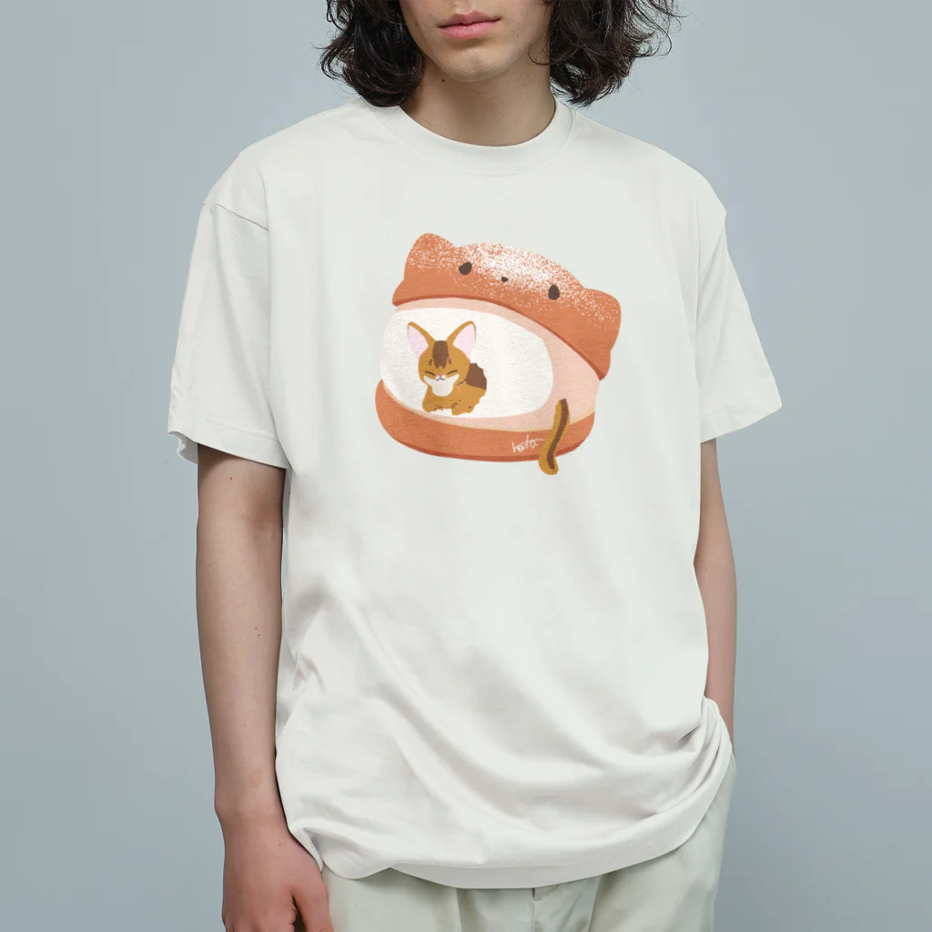 Kotetsu diary(SUZURI店)のアビシニアン×マリトッツォ Organic Cotton T-Shirt