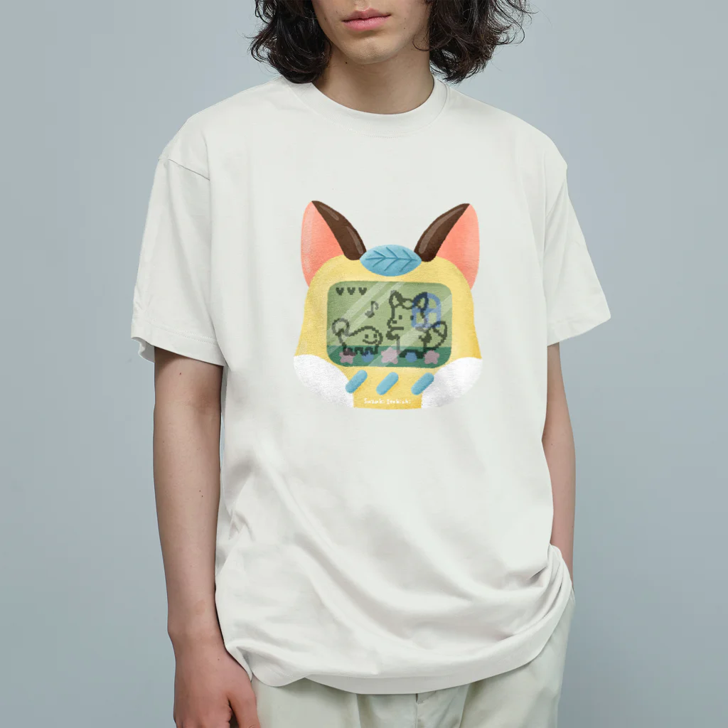 すずきいときちのきつねとさらまんだーといっしょ オーガニックコットンTシャツ