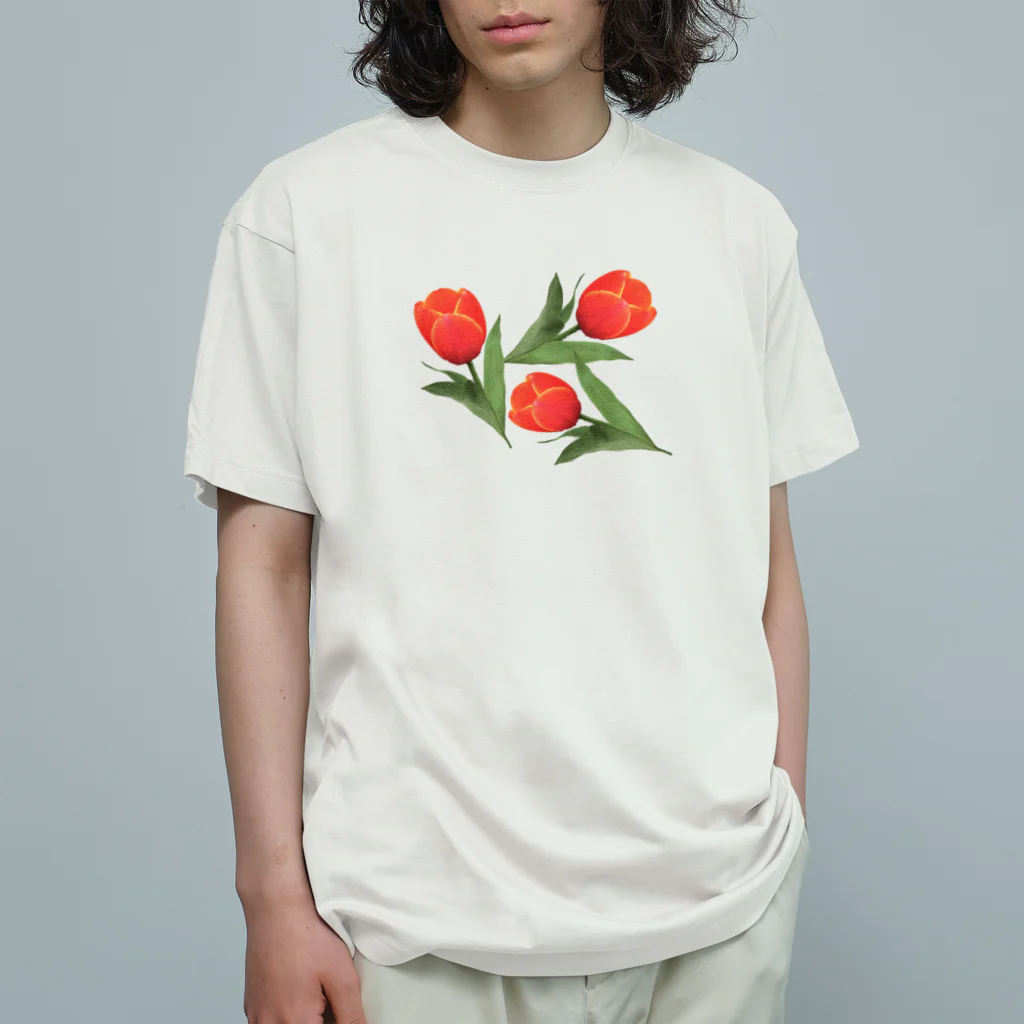 vertebra33のチューリップ Organic Cotton T-Shirt