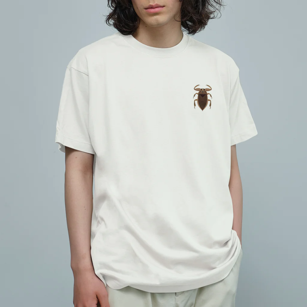 kg_shopの[☆両面] ゲンゴロウどっち【視力検査表パロディ】 Organic Cotton T-Shirt