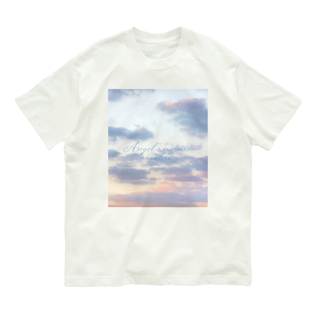 ゆにねこ惑星のପ天使の夏休みଓ夕暮れ旅行(枠なし) Organic Cotton T-Shirt