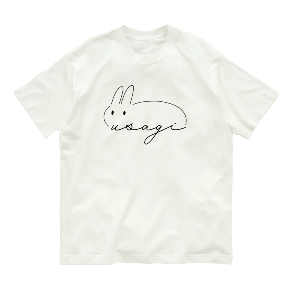 USAGI DESIGN -emi-のうさぎさん Organic Cotton T-Shirt