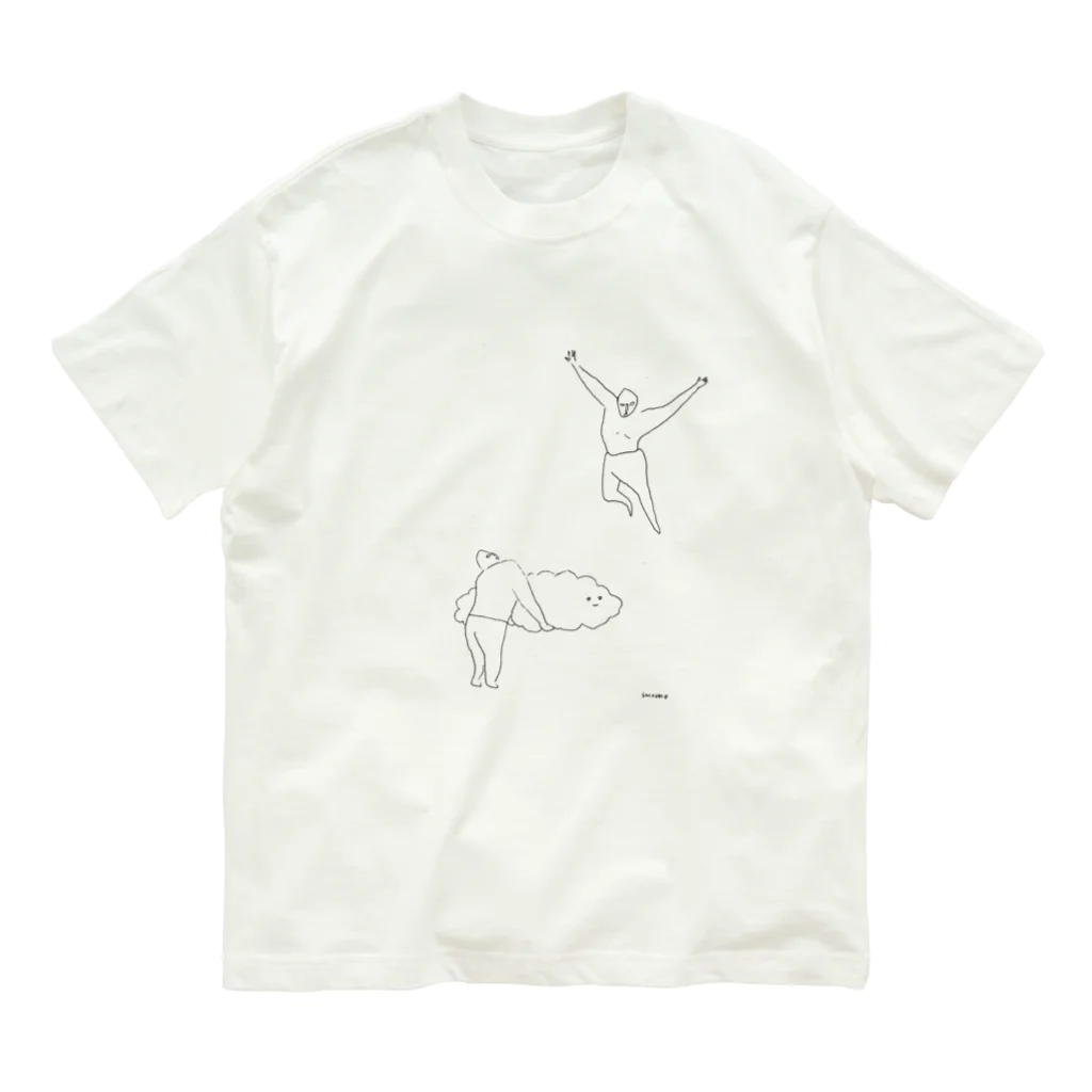 シボネボルケ商店の左桂もも「レスラー　くも」 Organic Cotton T-Shirt