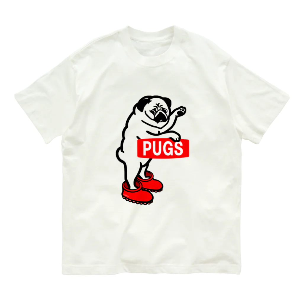 Casarin ArtのPUGS-1 オーガニックコットンTシャツ