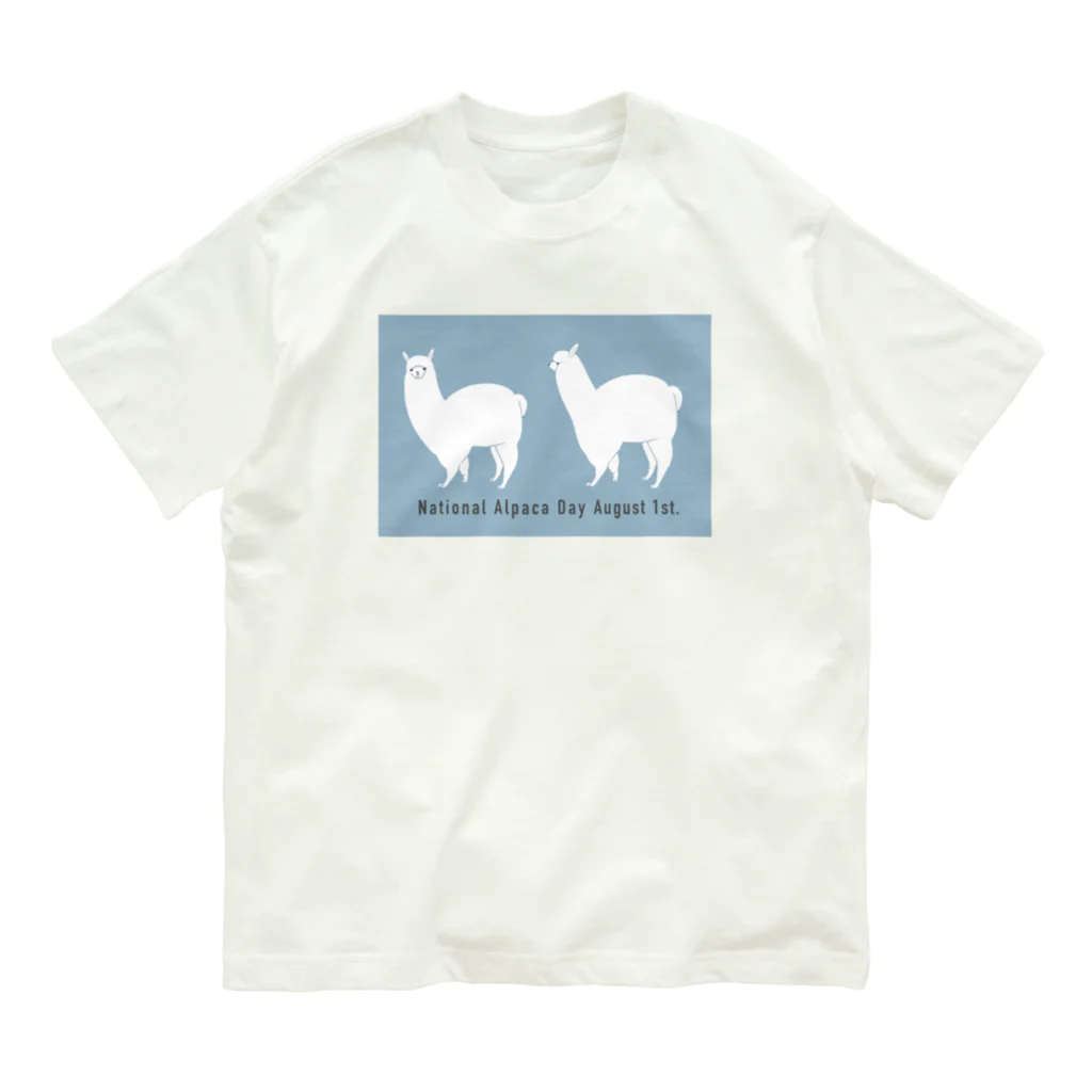 sunokko designの8月１日全国アルパカの日 2022 Organic Cotton T-Shirt