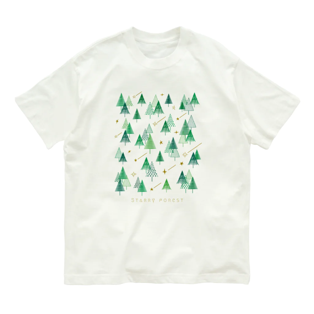 Drecome_Designの星降る森(シンプル) Organic Cotton T-Shirt