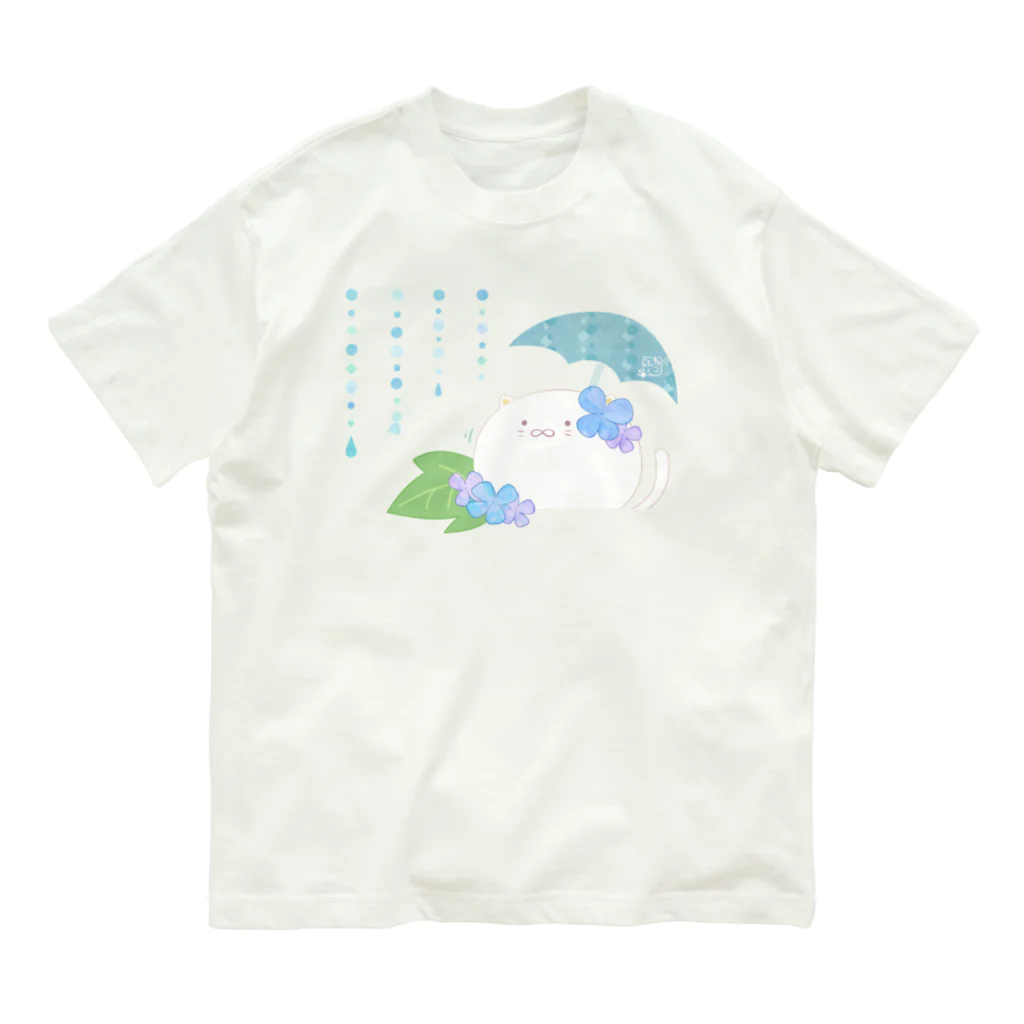 ねこふく茶屋の雨のかほり Organic Cotton T-Shirt