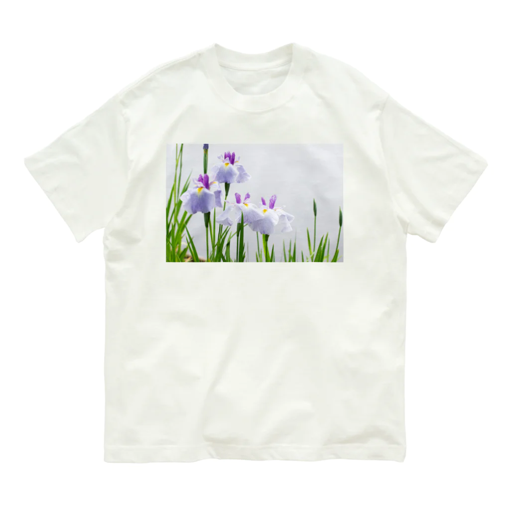 akane_art（茜音工房）の癒しの風景（花菖蒲） Organic Cotton T-Shirt