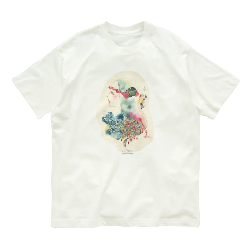 水彩少女の[ 人魚姫に寄せて1 / thinking about a story of the Little Mermaid ] オーガニックコットンTシャツ