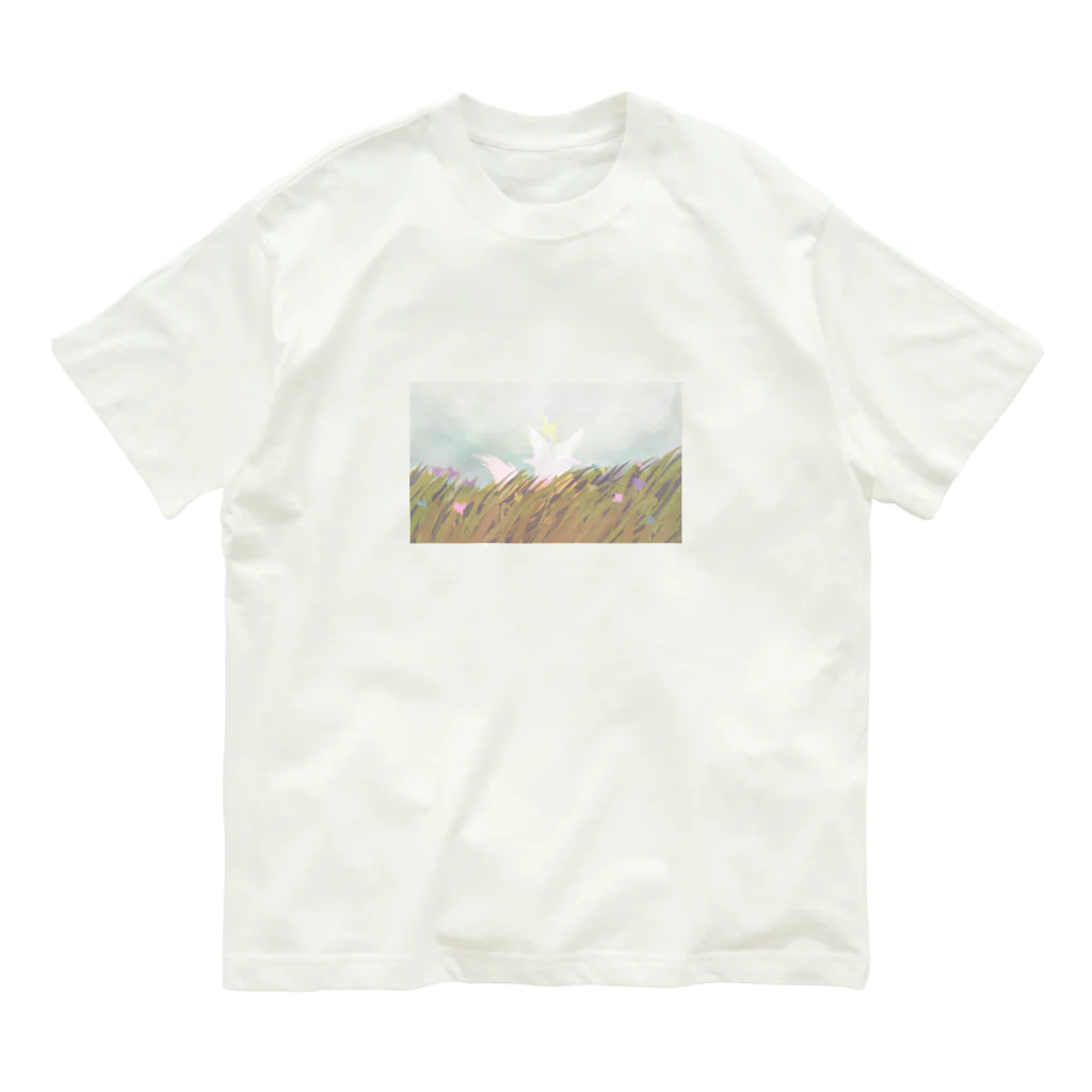 照らすの『一角獣のねこ』 Organic Cotton T-Shirt