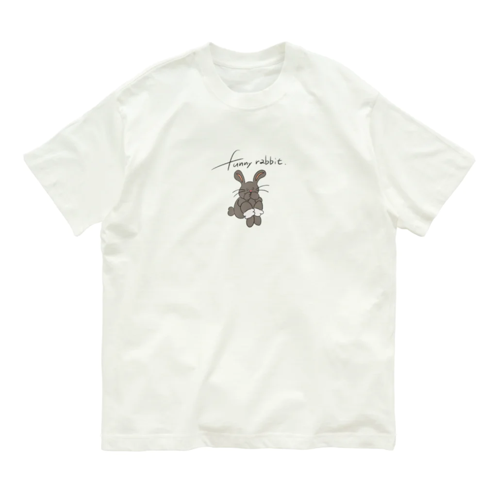 goods shop ''swimpool''のファニラビ(ブラック) Organic Cotton T-Shirt