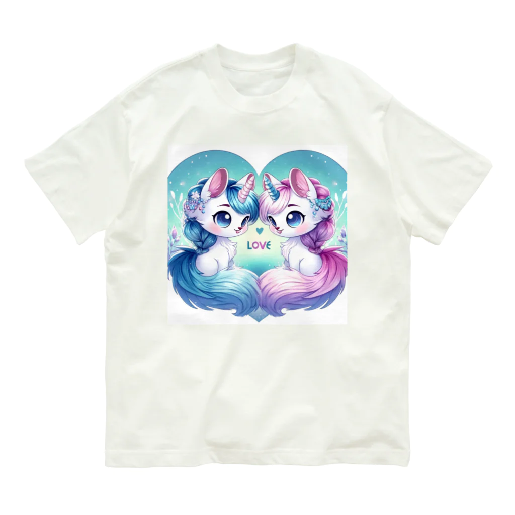 Coco&Mico CompanyのCoco&Mico ユニコーンファンタジー オーガニックコットンTシャツ