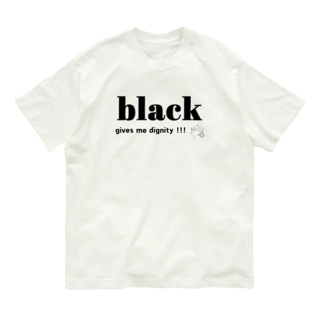 allure72の大人の推し活グッズ　おしゃれ　推しカラー  推し色　カラーロゴＴシャツ（ブラック） Organic Cotton T-Shirt