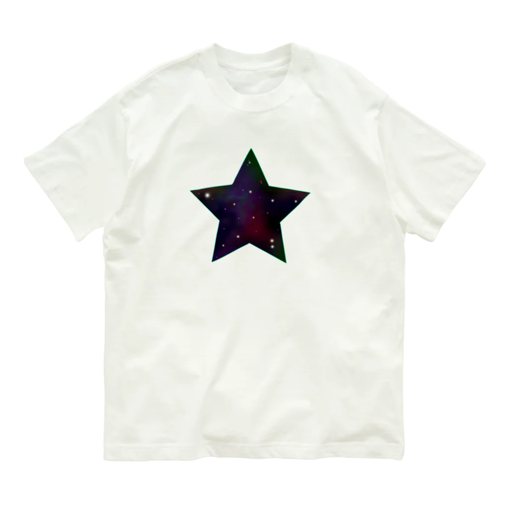 cosmicatiromの星　宇宙 オーガニックコットンTシャツ