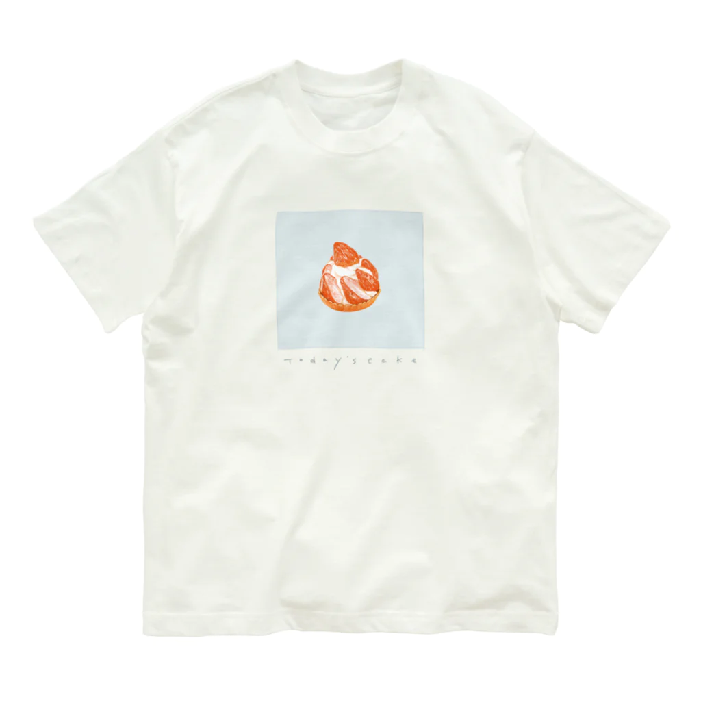 omisoのT / todays cake　〜Gateau Fraise〜 Organic Cotton T-Shirt