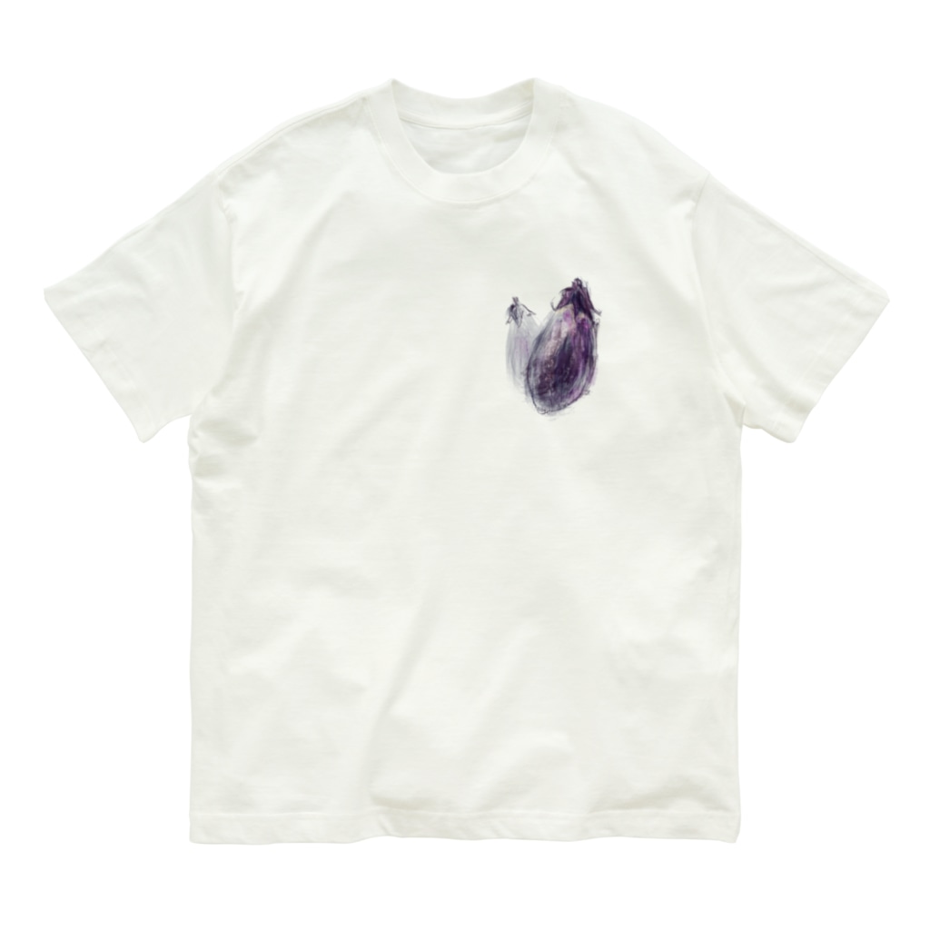 akane_art（茜音工房）のベジタブルT（ナス） Organic Cotton T-Shirt