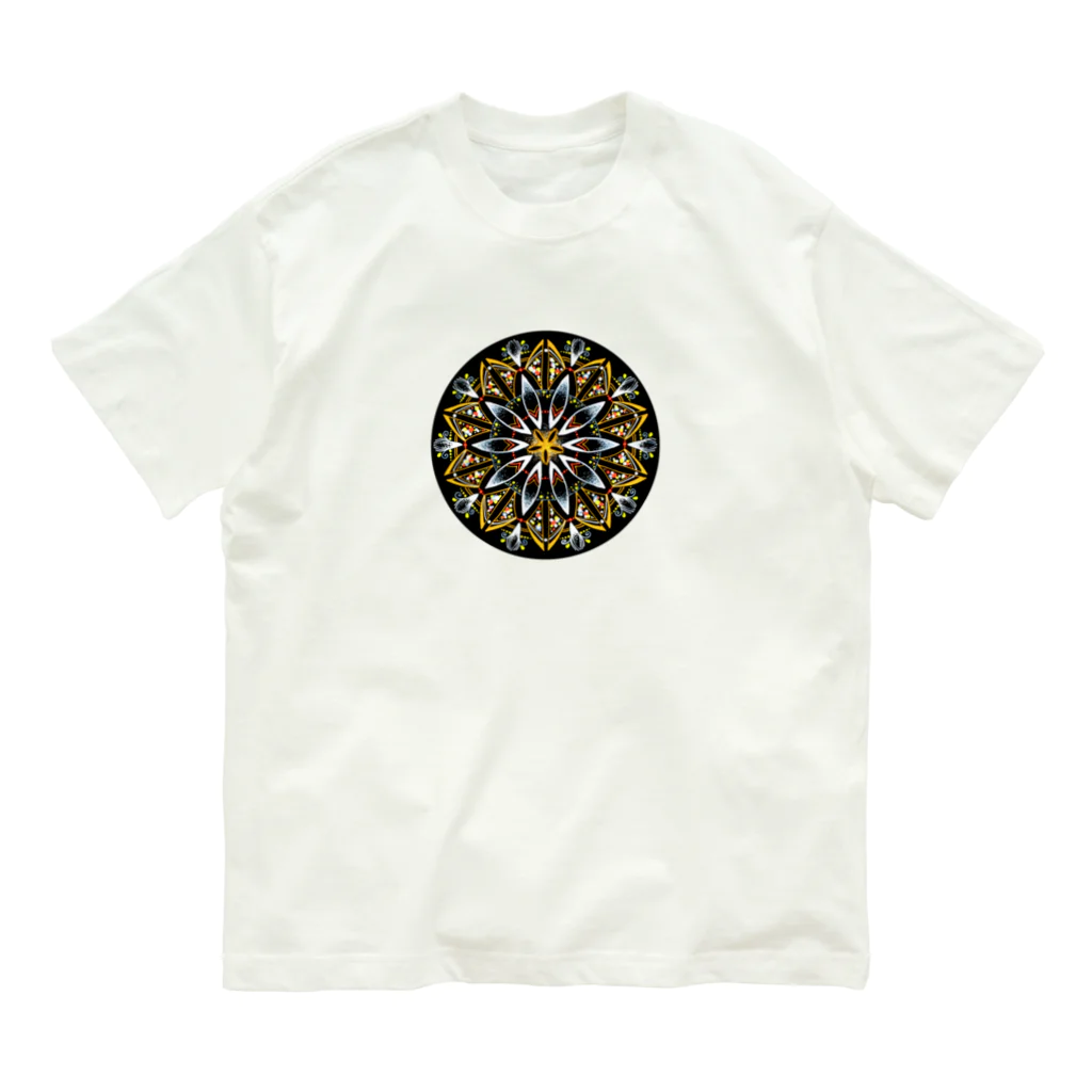 始季彩＠suzuriのオレンジシャーベット-丸ver. Organic Cotton T-Shirt