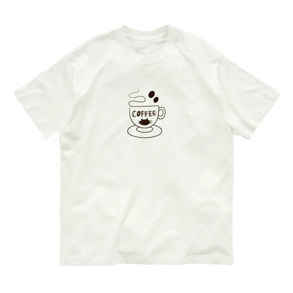 smilemiのCOFFEE CAT 1 オーガニックコットンTシャツ