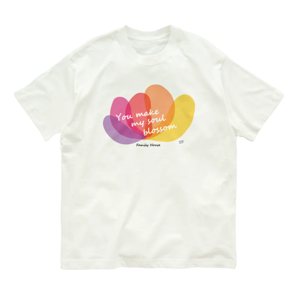 CoCoCotのファミリーハウス＜チャリティ＞花 Organic Cotton T-Shirt