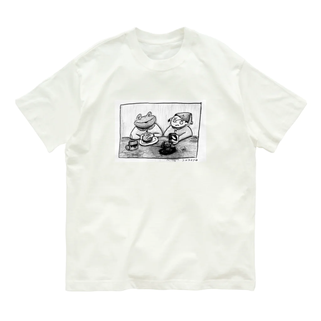 SANMA ZANMAIのきゅうけいするやん オーガニックコットンTシャツ