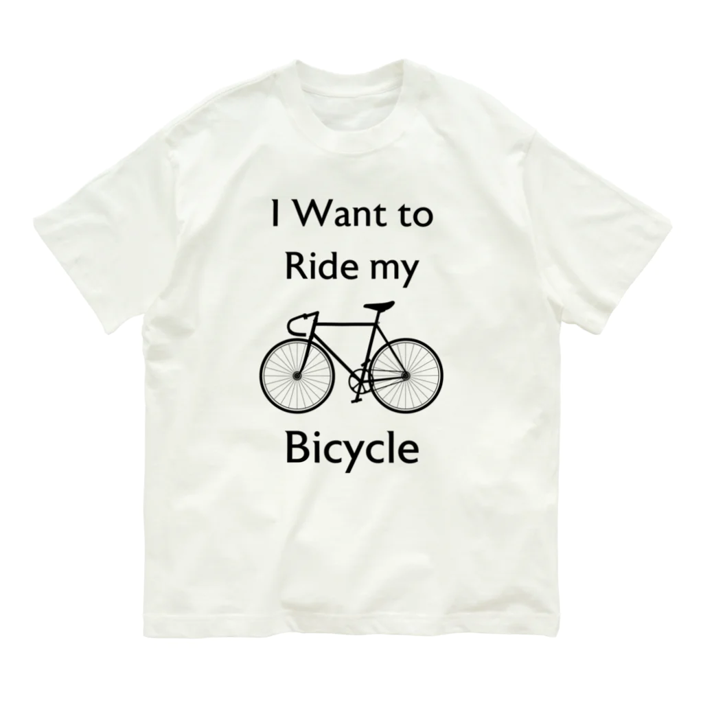 kg_shopのI Want to Ride my Bicycle Organic Cotton T-Shirt