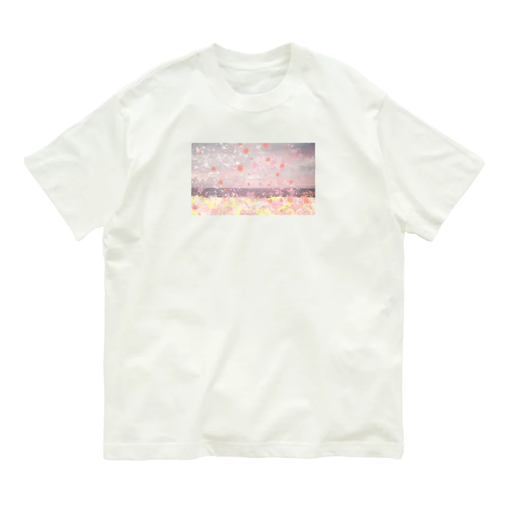 TOBA TOBA COLAのSUNSET TOBA TOBA オーガニックコットンTシャツ