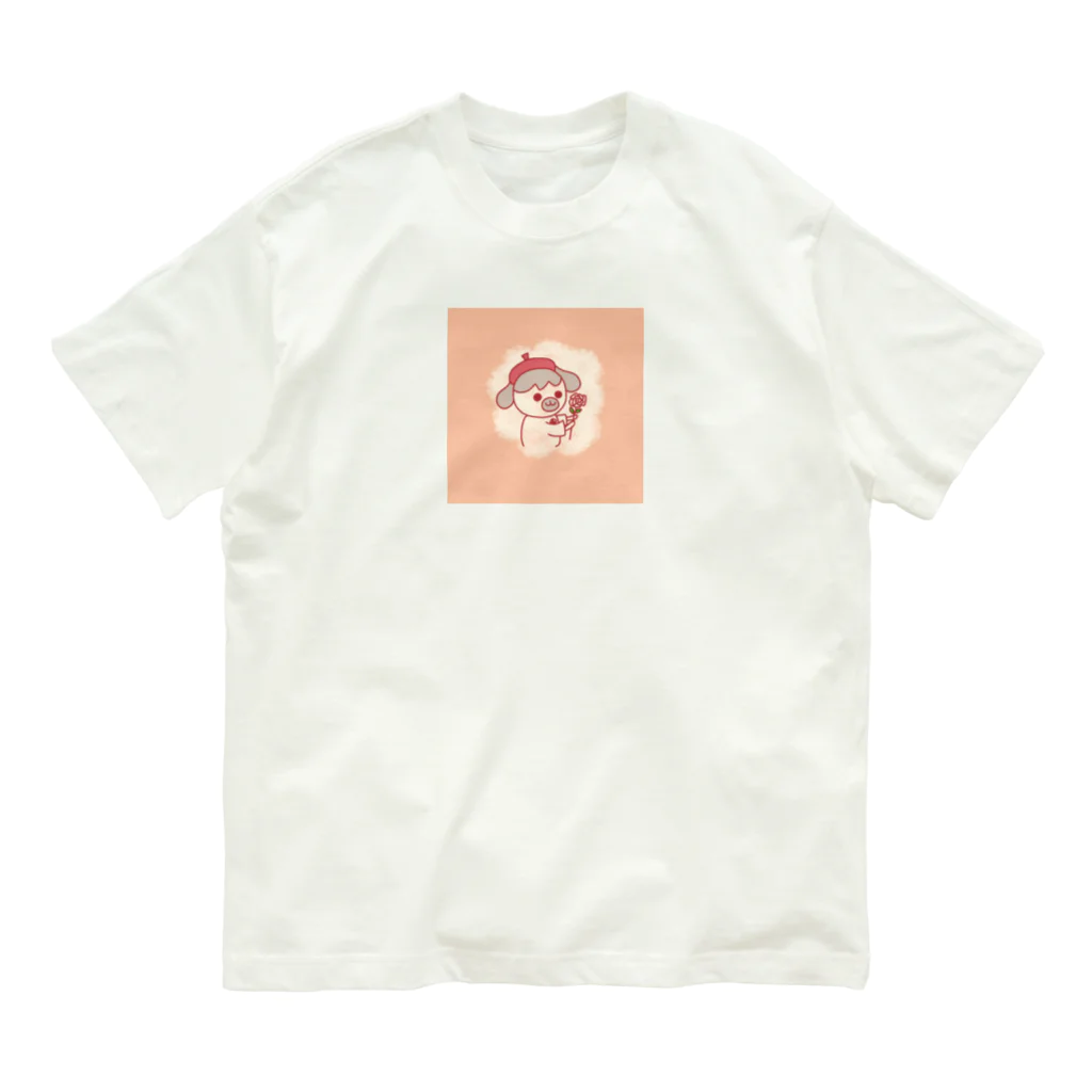 usa100の薔薇を愛でる オーガニックコットンTシャツ